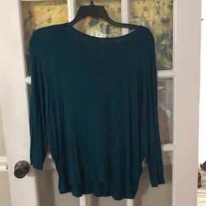 T-back long sleeve top, Teal